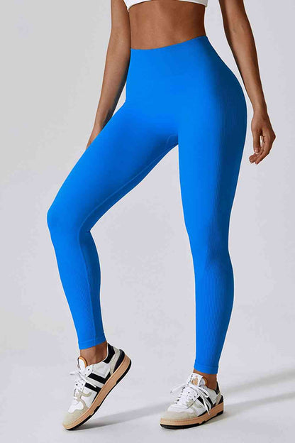 Leggings deportivos largos de corte slim con cintura ancha