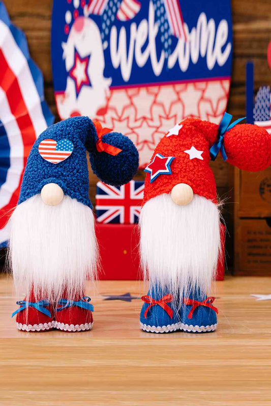 Gnomes de barbe tricotés pour le Jour de l'Indépendance, 2 pièces