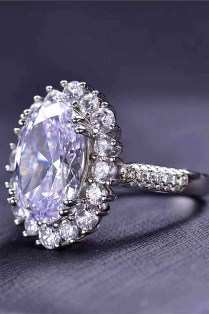 Bague Moissanite ovale de 8 carats