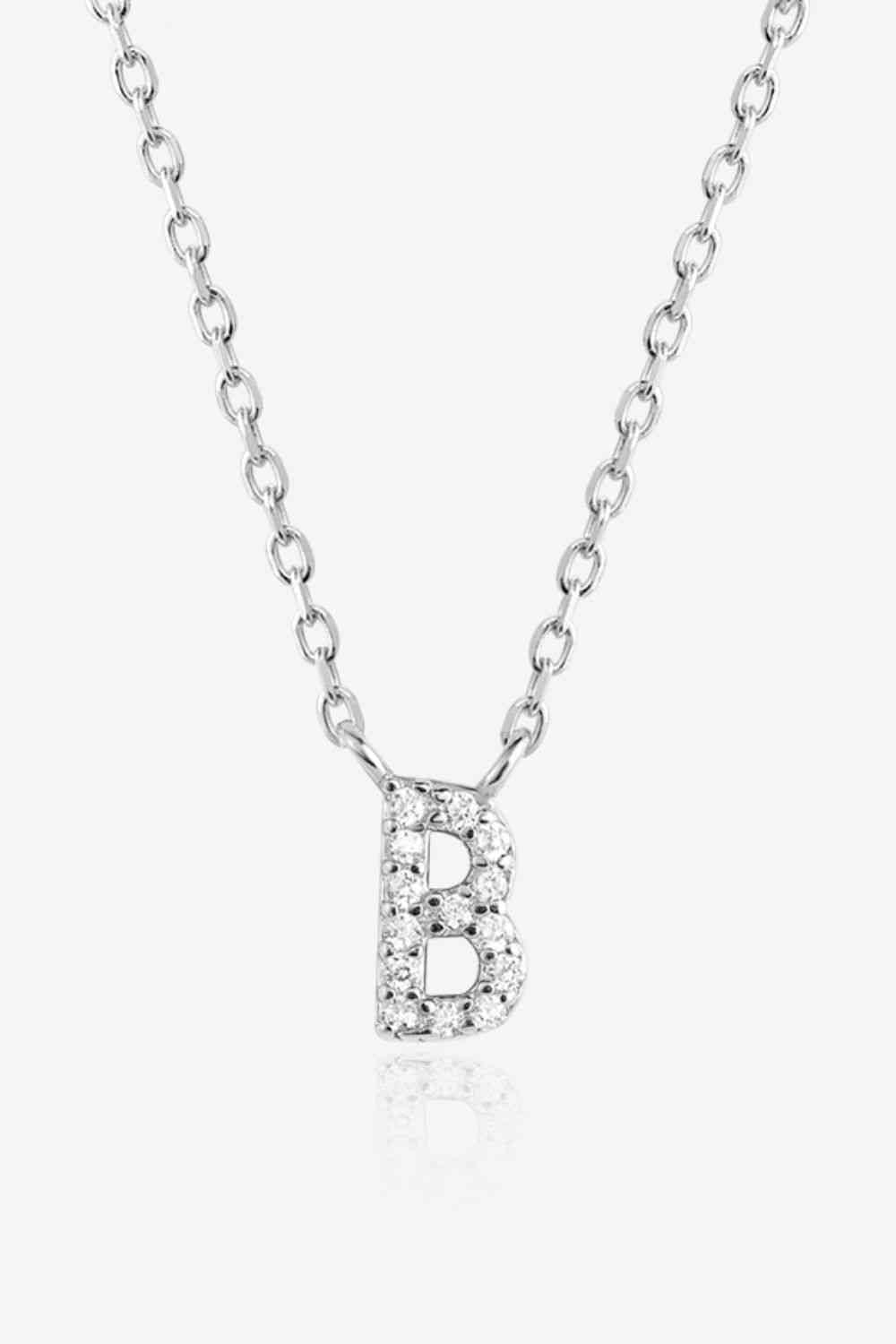 Collier en argent sterling 925 avec zircon A à F