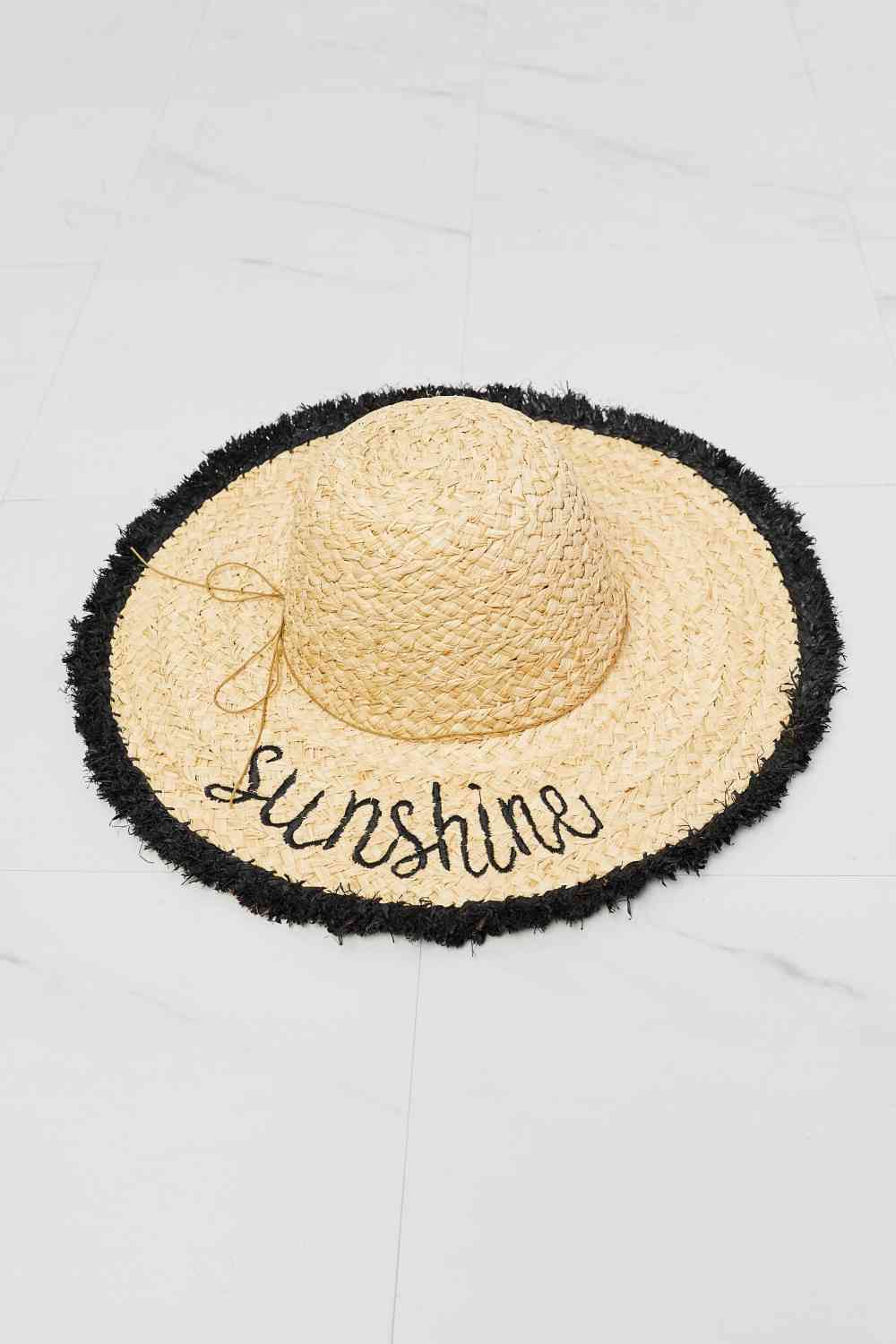 Chapeau à franges en paille Fame Sunshine