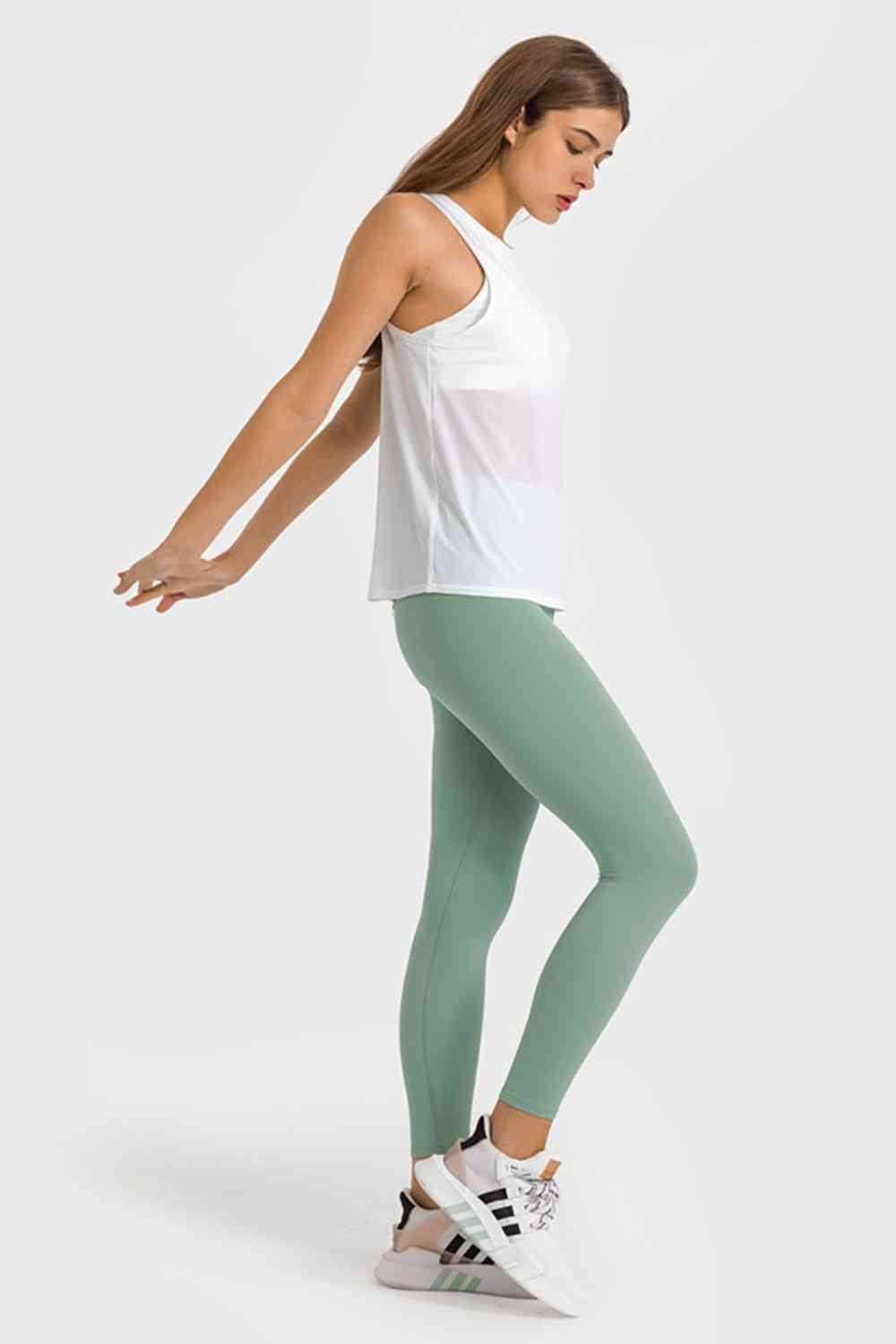 Leggings de yoga de cintura alta hasta los tobillos