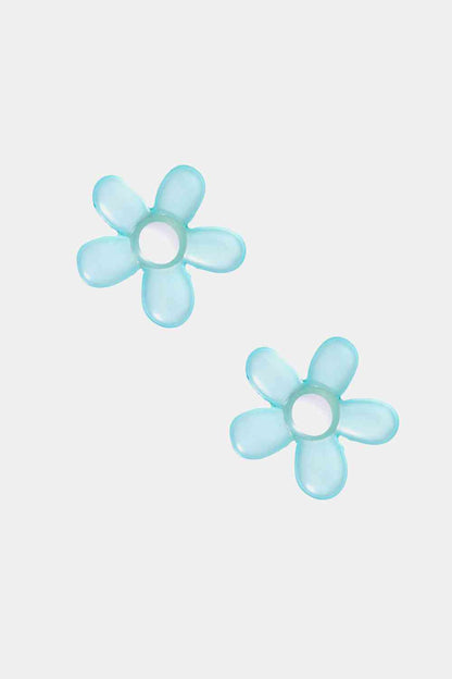 Boucles d'oreilles en résine en forme de fleur