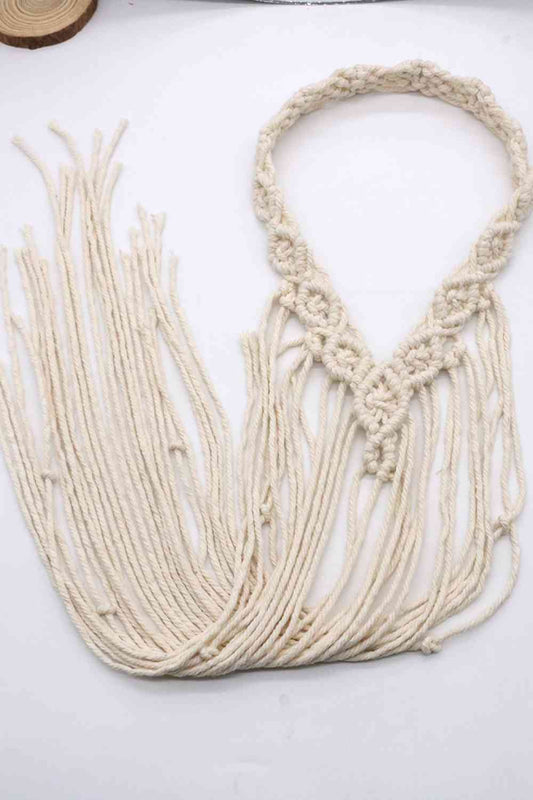 Bandeau à franges en macramé