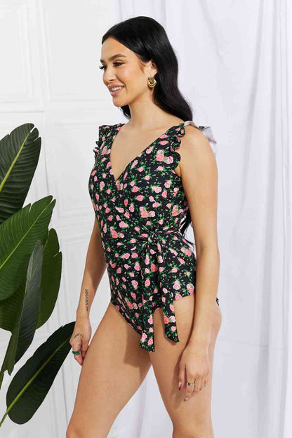 Marina West Swim - Une pièce flottante sur volants - Taille complète - Floral