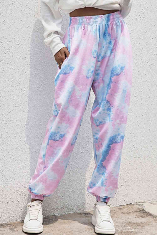 Pantalon de jogging tie-dye avec poches