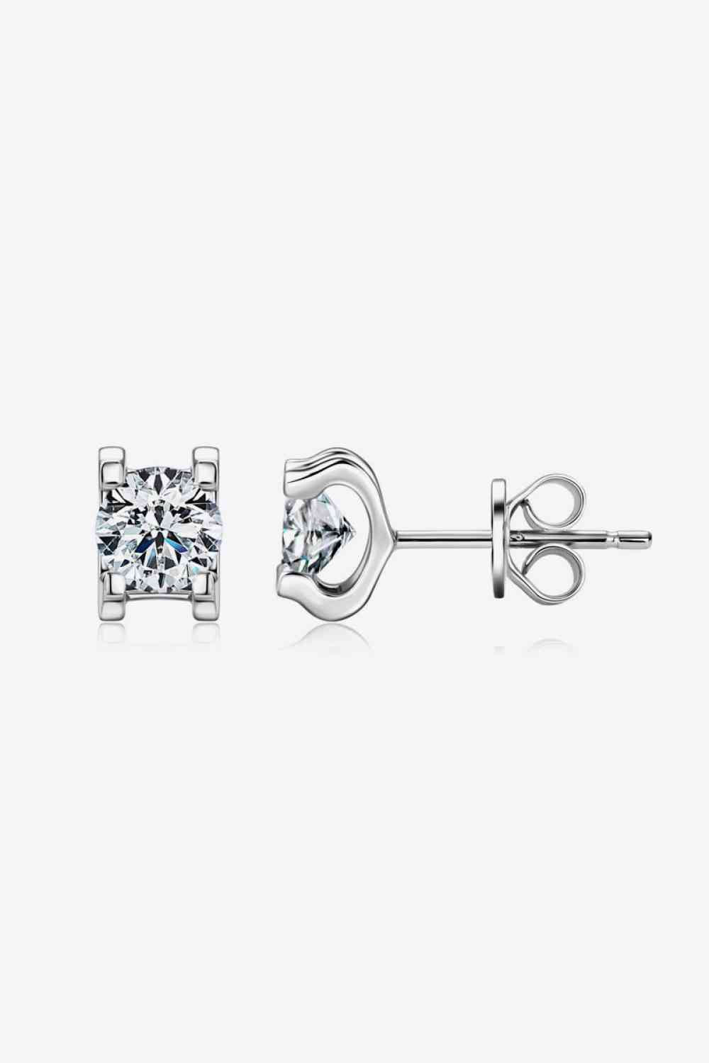 Boucles d'oreilles à tige en argent sterling 925 Moissanite