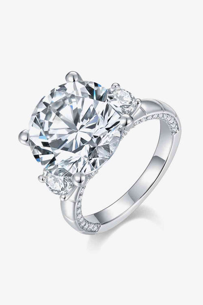 Bague plaquée platine moissanite 8,6 carats