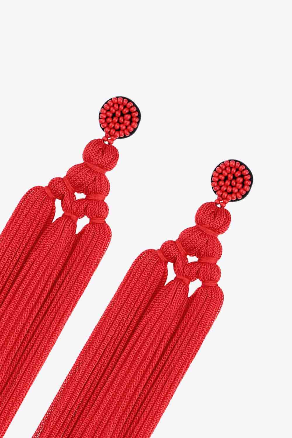 Beaded Tassel Earrings