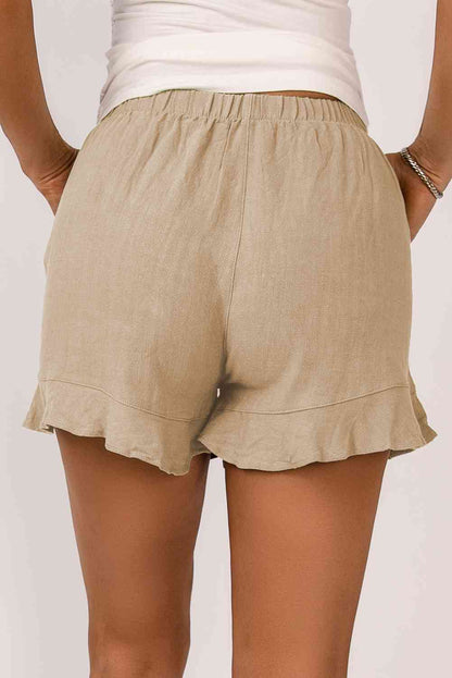 Shorts con bolsillos y cintura elástica