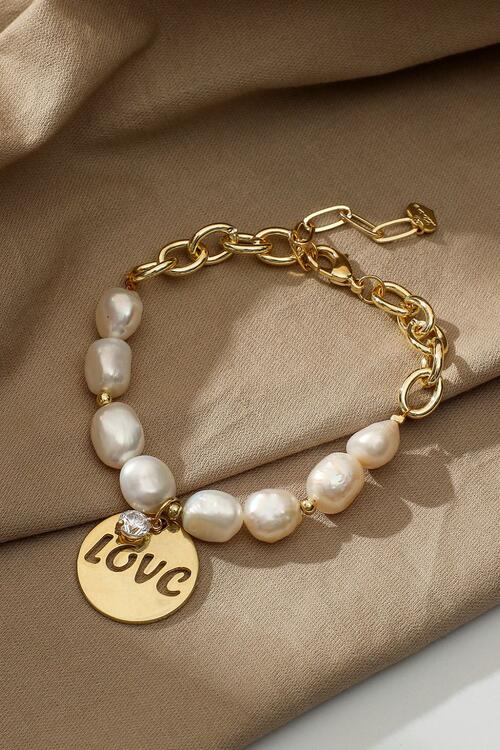 Pulsera de perlas de agua dulce LOVE