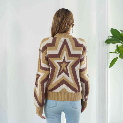 Jersey con hombros caídos y estrellas