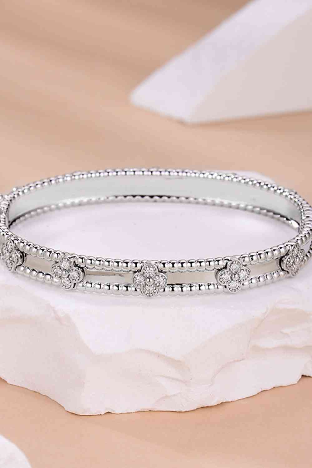 Bracelet en argent sterling 925 avec moissanite