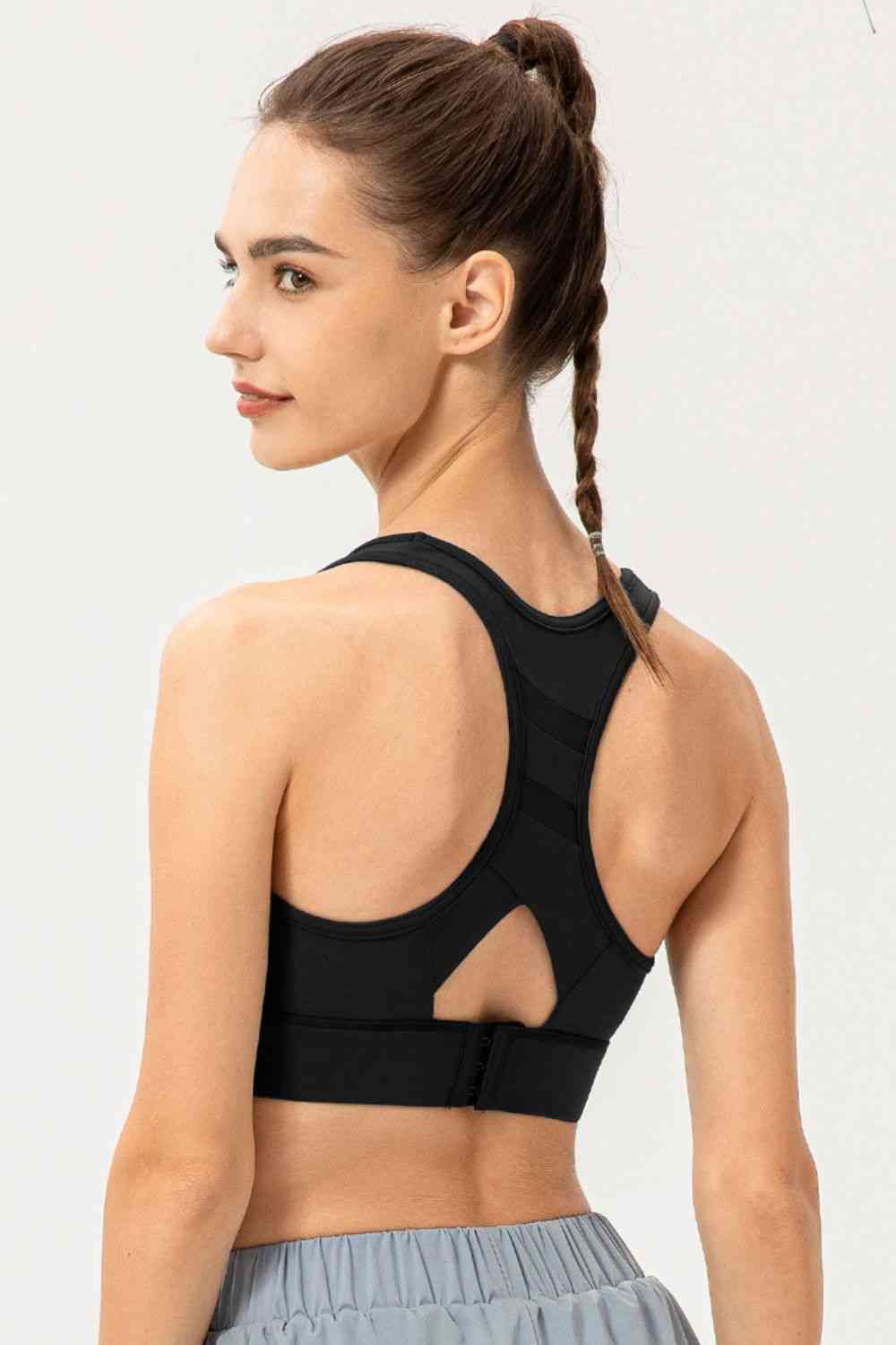 Soutien-gorge de sport long à encolure dégagée