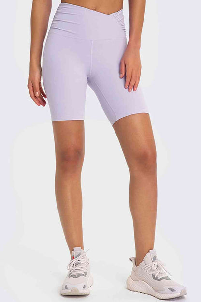 Shorts ciclistas con cintura en V