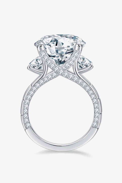 Bague plaquée platine moissanite 8,6 carats