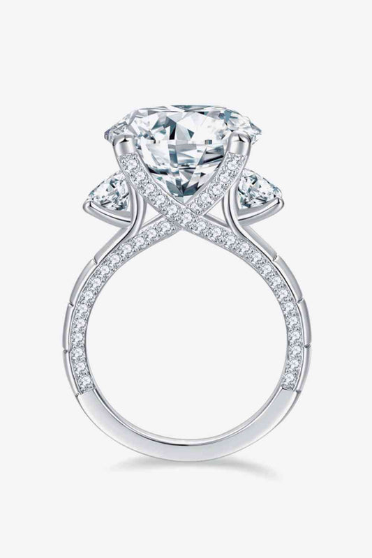 Bague plaquée platine moissanite 8,6 carats