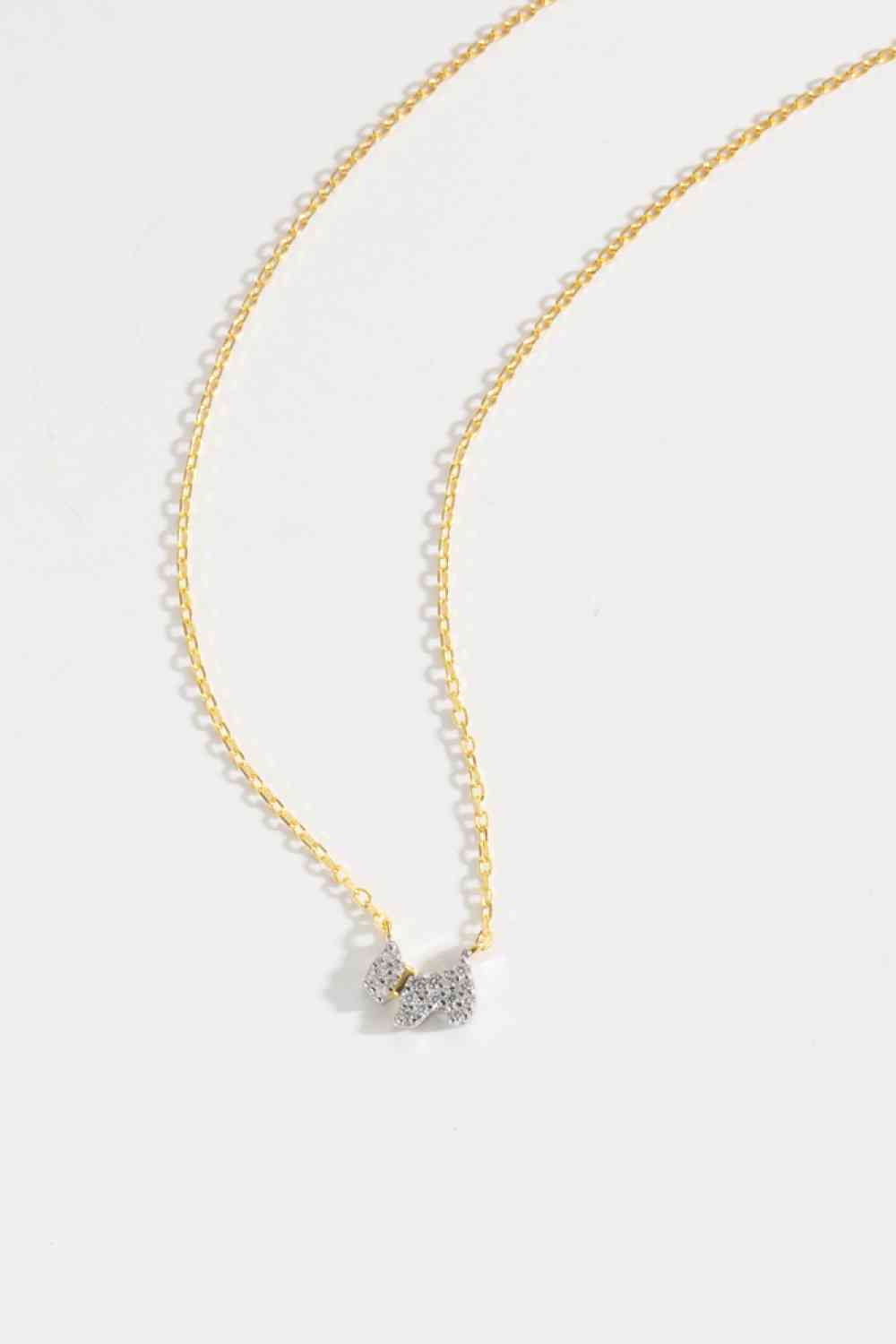 Collier en argent sterling 925 avec zircone pour chiot