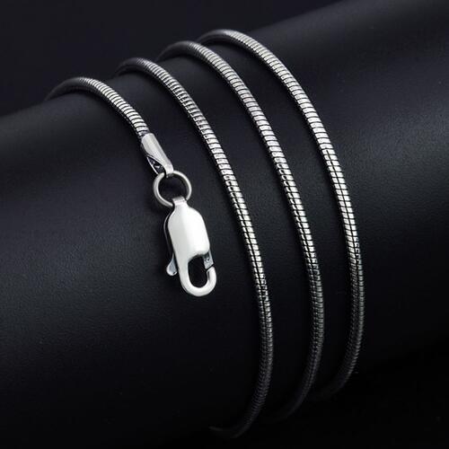 Collier en argent sterling 925 avec chaîne serpent de 21,7 pouces