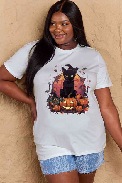 Camiseta gráfica con tema de Halloween de tamaño completo de Simply Love