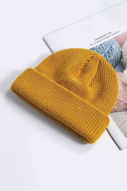 Bonnet douillet en tricot côtelé