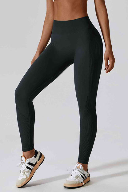 Leggings deportivos largos de corte slim con cintura ancha