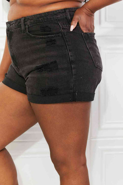 Kancan Short en jean taille haute Maeve pleine taille