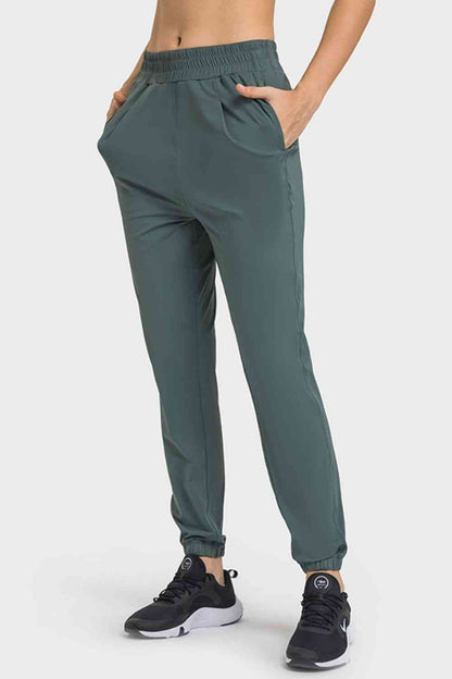 Pantalon de yoga à taille élastique avec poches