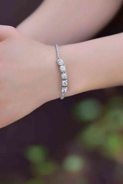 Bracelet à fermoir mousqueton Moissanite 5 carats