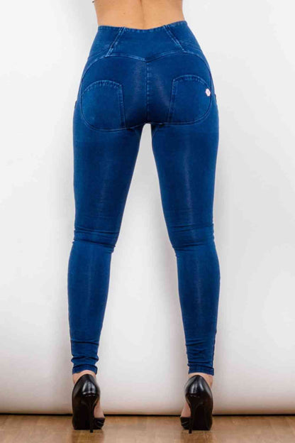 Jean long skinny taille haute zippé Baeful