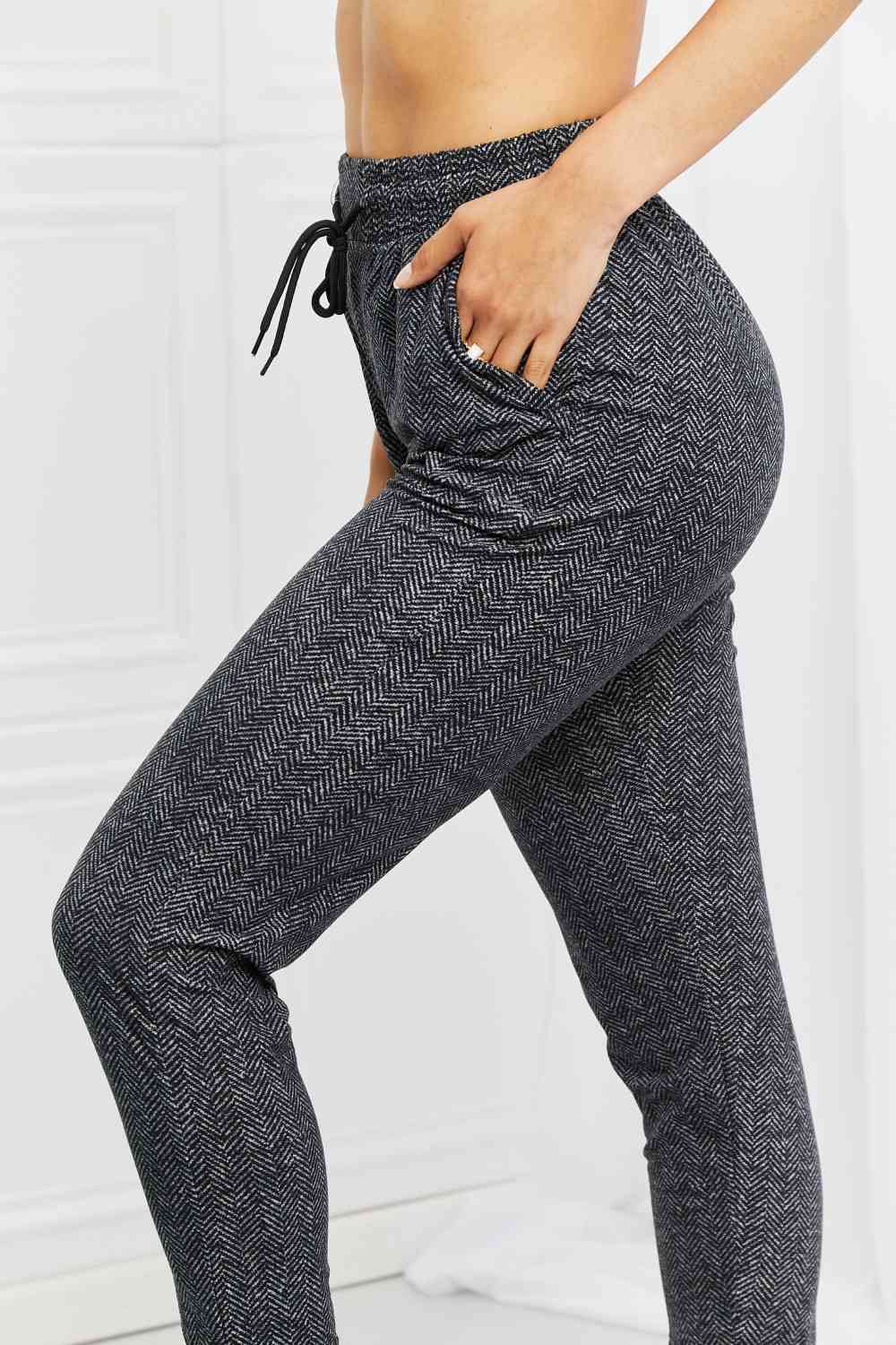 Leggings Depot Stay In - Pantalon de jogging taille pleine avec cordon de serrage