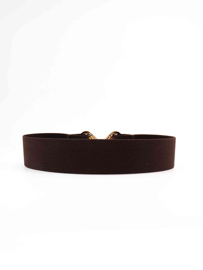 Ceinture large élastique à boucle géométrique