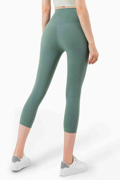 Feel Like Skin - Leggings de yoga courts à taille élastique