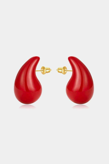 Boucles d'oreilles en laiton goutte d'eau de grande taille