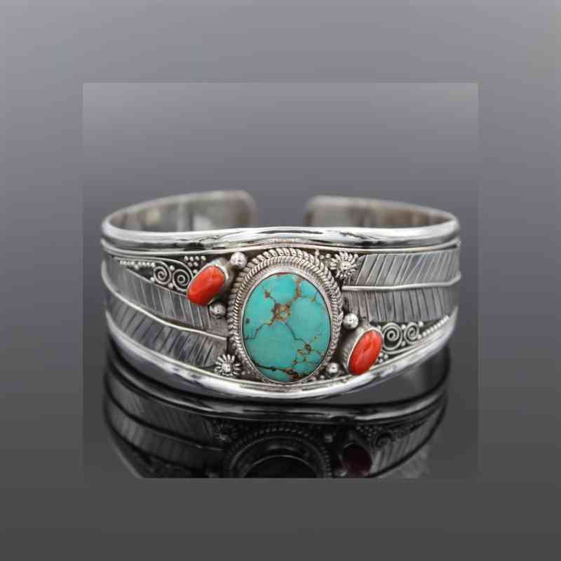 Bracelet Ouvert Turquoise