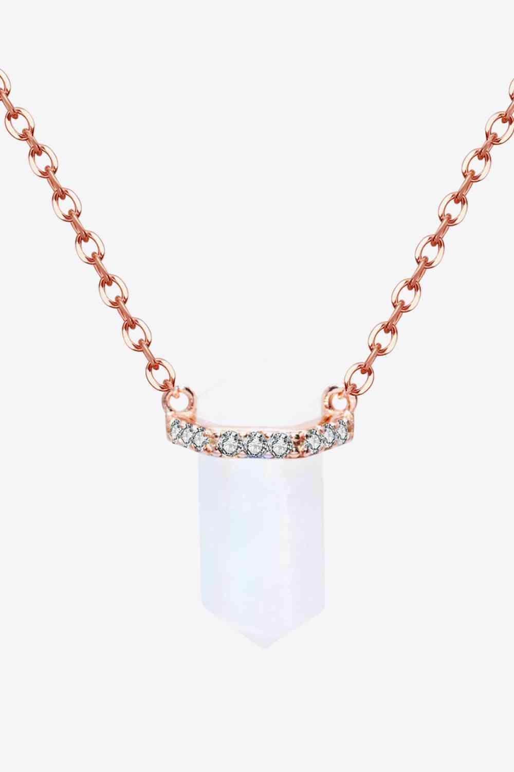 Natural Moonstone Chain-Link Necklace