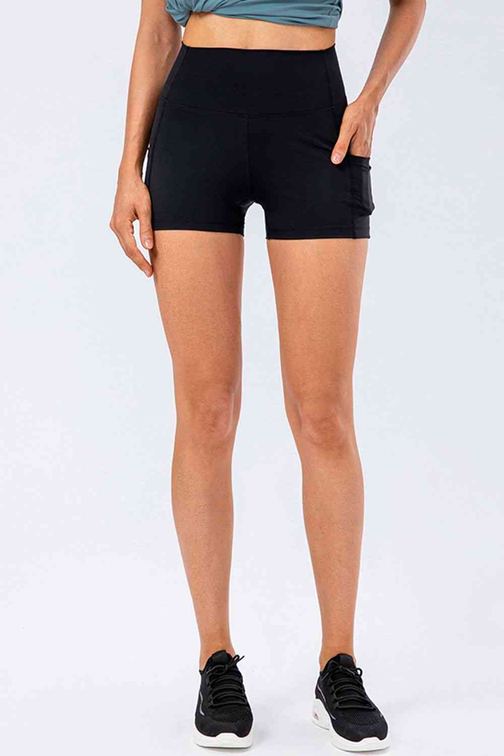 Shorts deportivos slim fit con cinturilla ancha