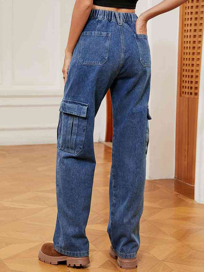 Jeans anchos con bolsillos