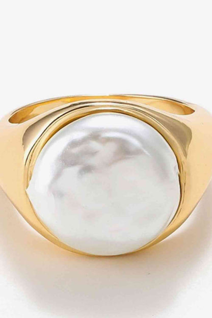 Bague en alliage plaqué or 18 carats Pearl