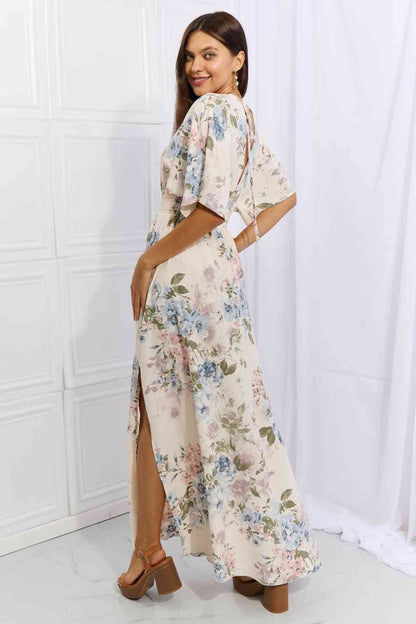 OneTheLand Fine & Elegant Floral Maxi Dress