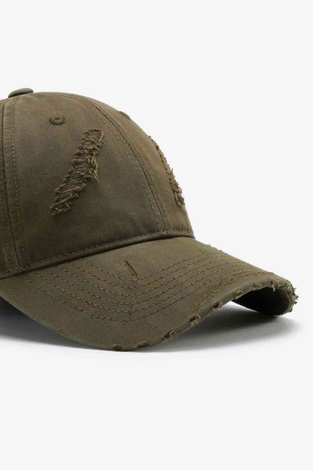 Casquette de baseball réglable en détresse