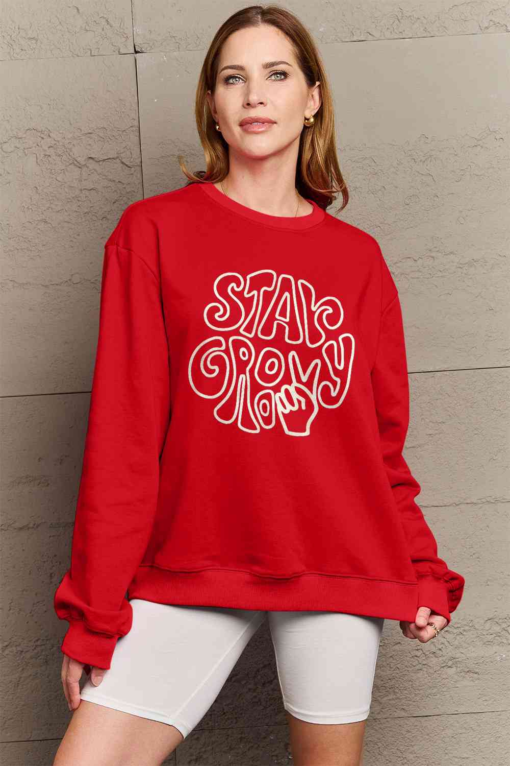 Sweat-shirt graphique Simply Love pleine taille