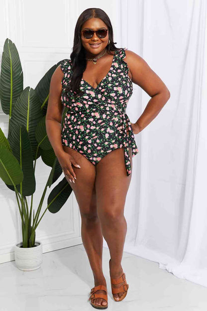 Marina West Swim - Une pièce flottante sur volants - Taille complète - Floral