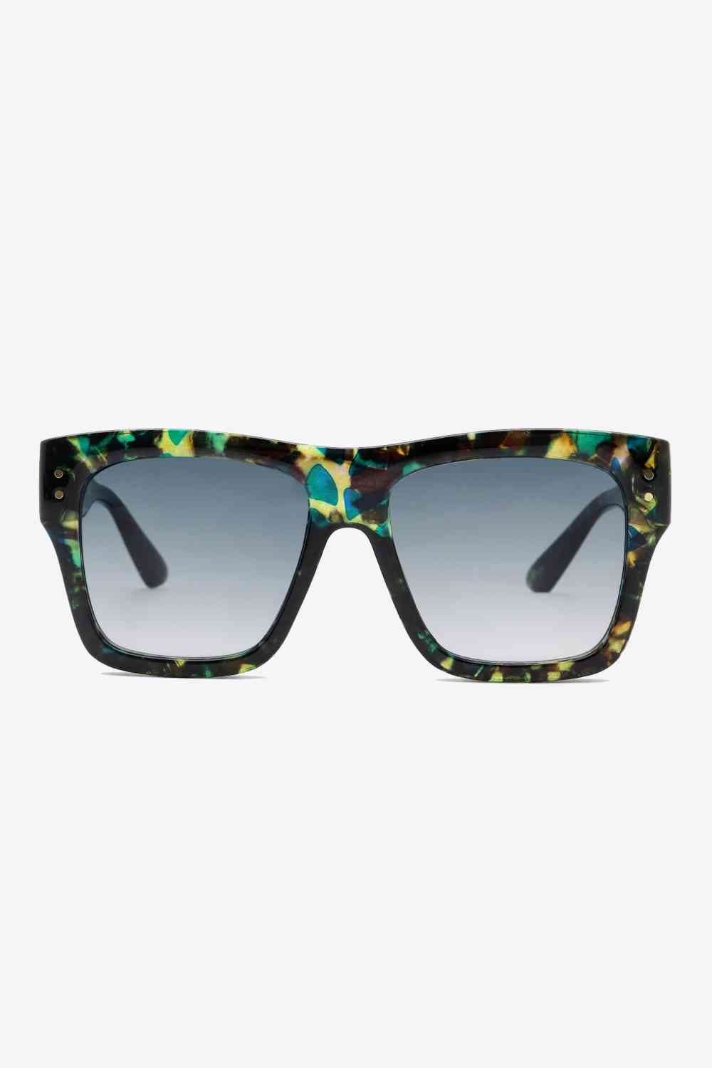 Gafas de sol cuadradas de policarbonato estampado UV400