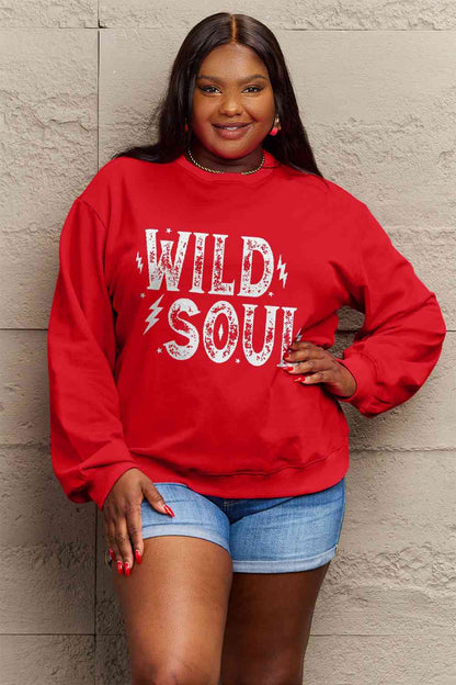 Simply Love Sweat-shirt graphique WILD SOUL pleine grandeur