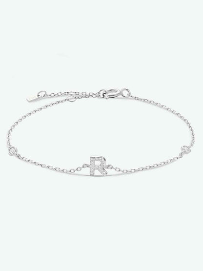 Pulsera de plata de ley 925 con circonitas de Q To U