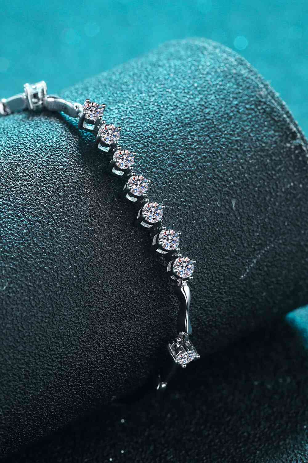 Bracelet en argent sterling 925 avec moissanite