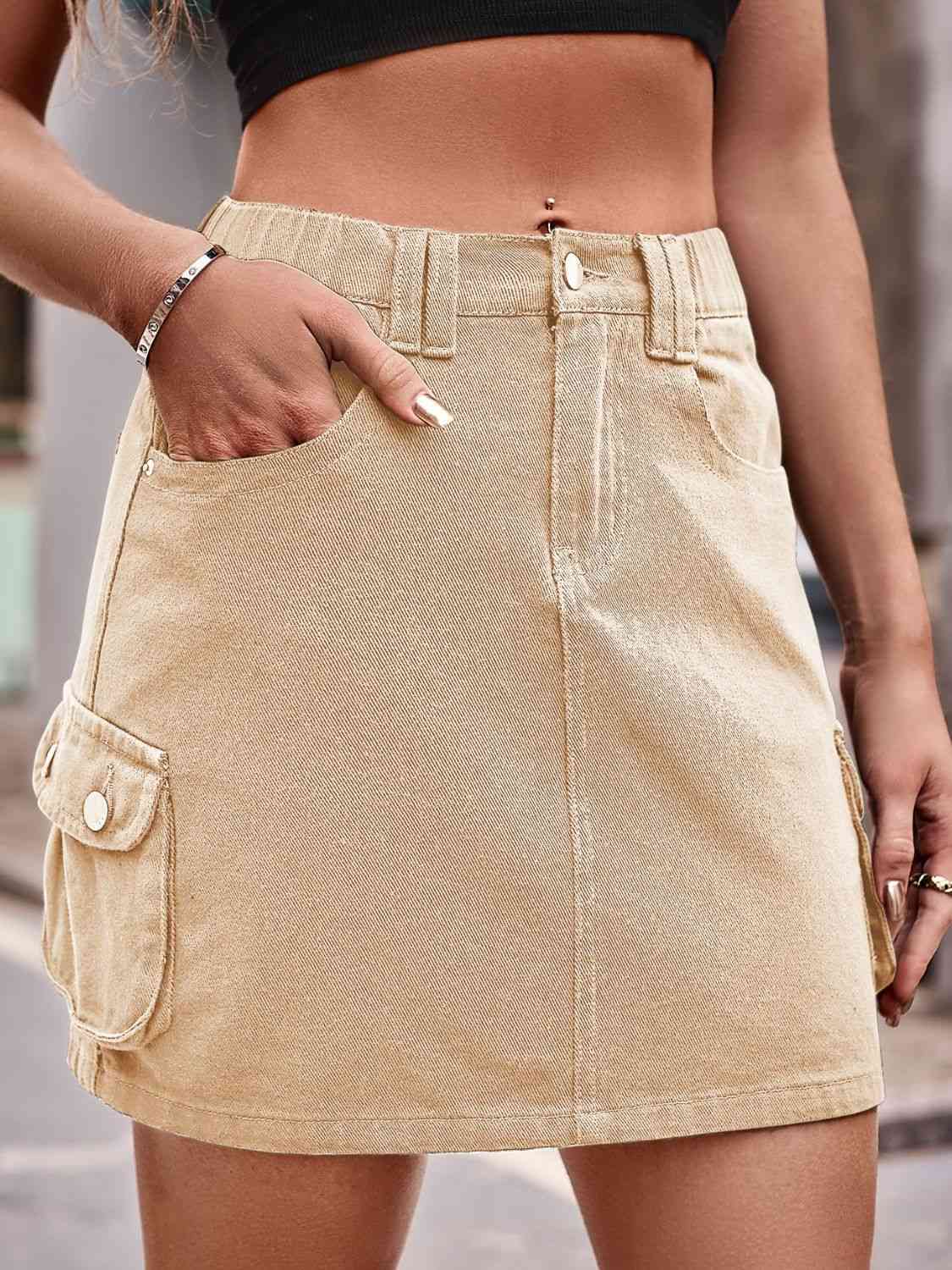 Mini-jupe en jean avec poches