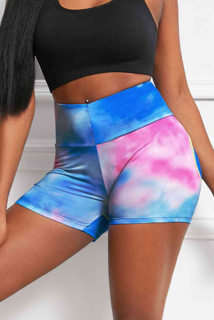 Shorts de yoga con cintura alta y cintura ancha