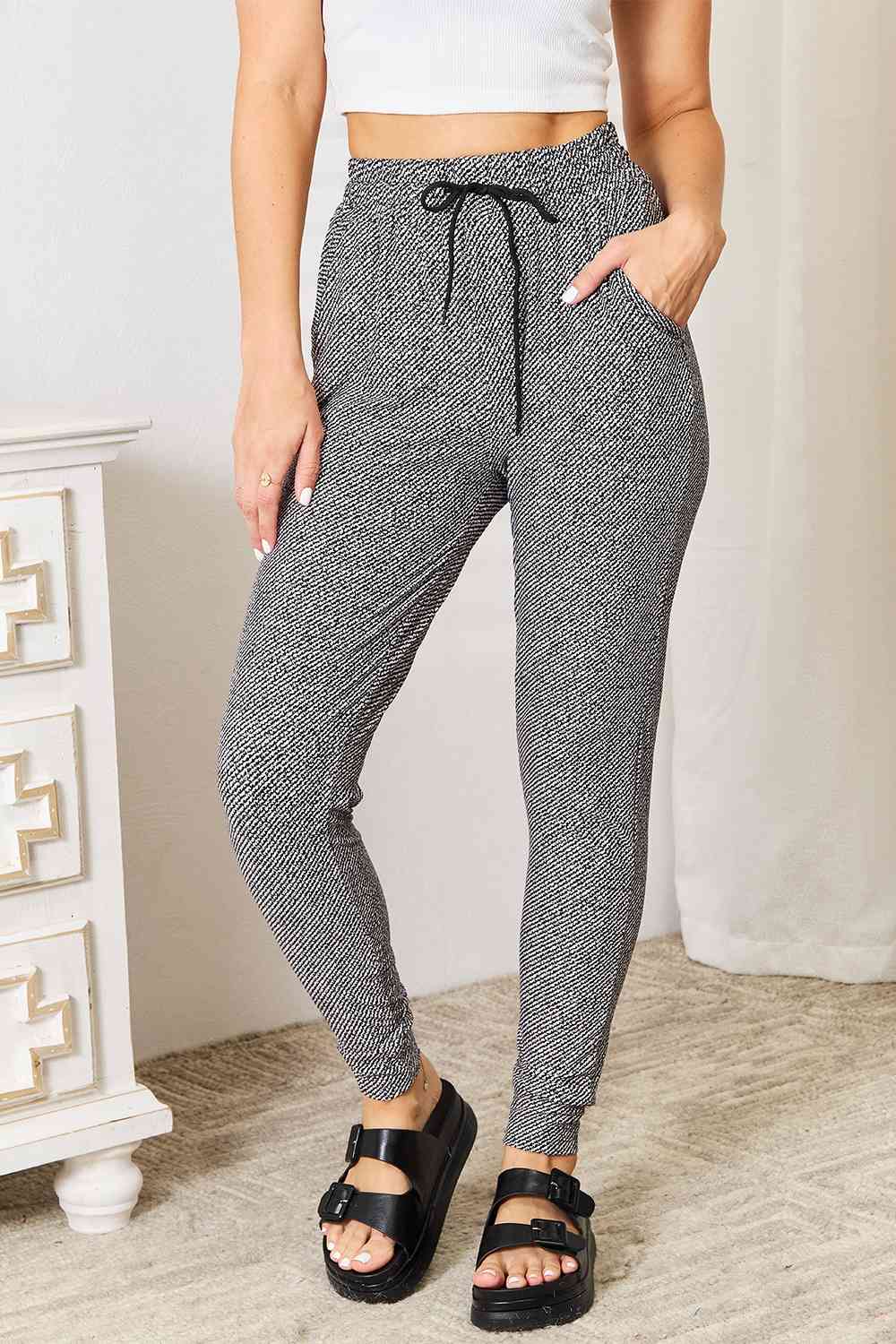 Leggings Depot - Pantalon de jogging pleine taille avec poches